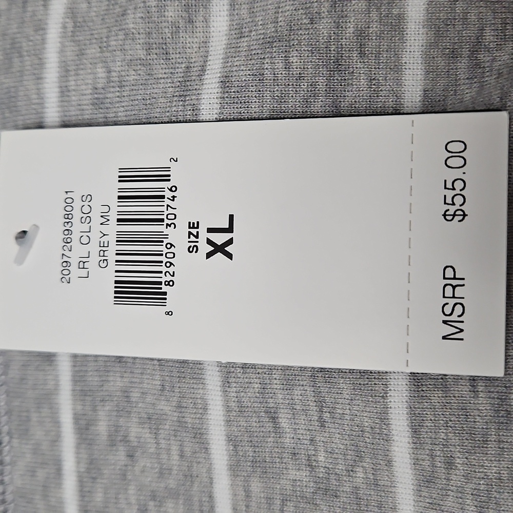 Lauren Ralph Lauren Women's Top NEW Size XL Gray White Stripes 3/4 Sleeve Cotton - Picture 5 of 13